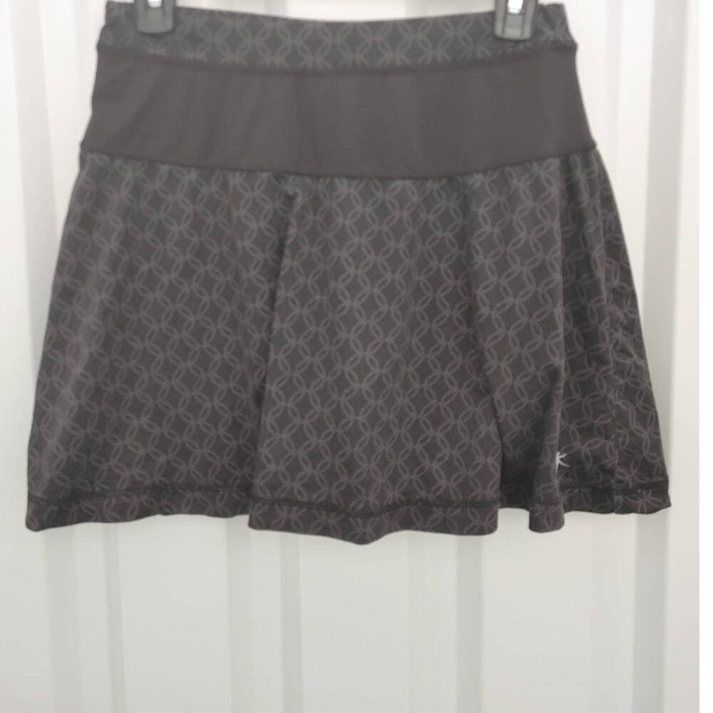 Danskin Now Tennis Skirt Built in Small 4-6 Black Gray